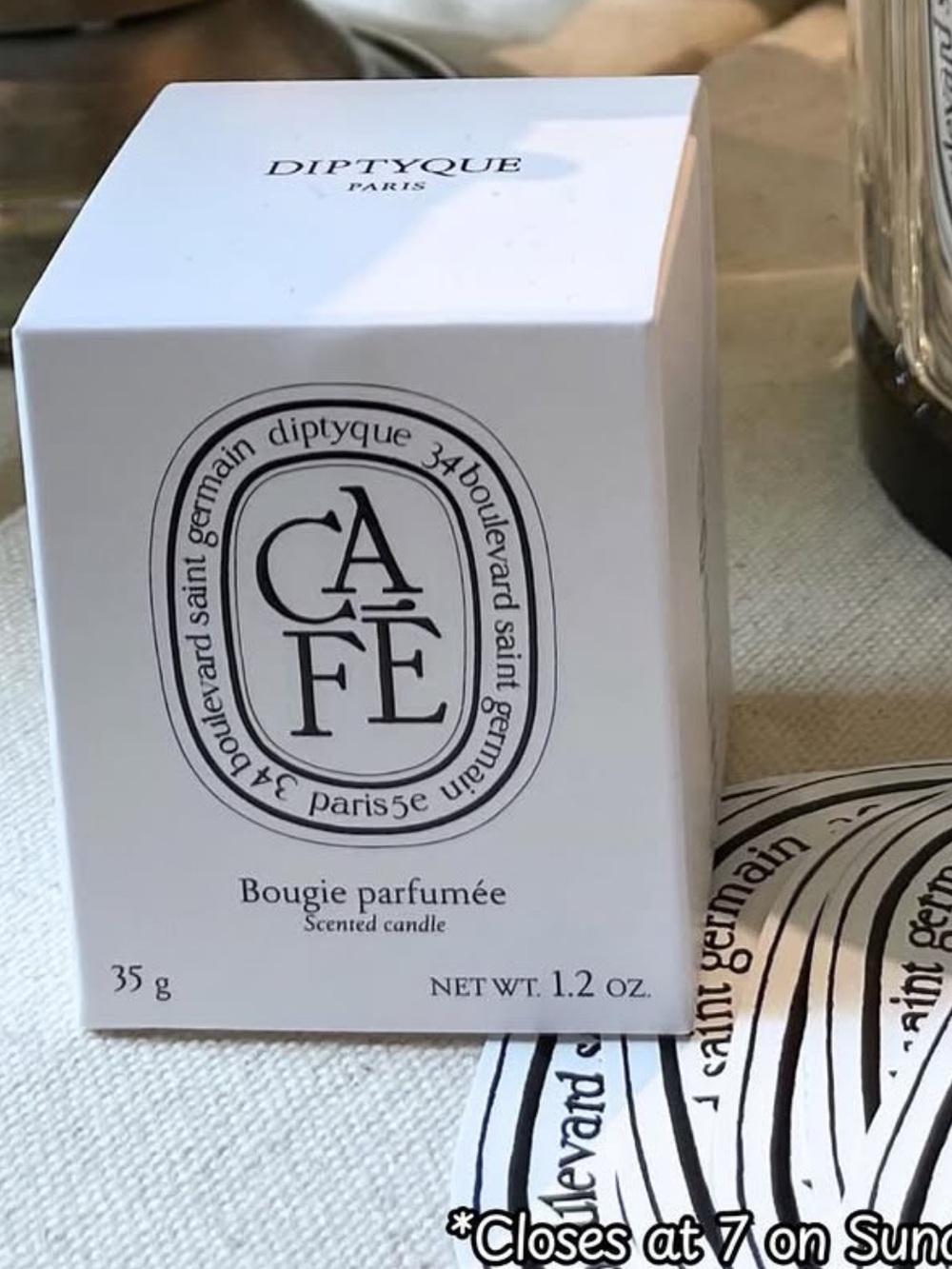 Diptyque Café Candle mini size 35g DIPTYQUE COFFEE CANDLE Diptyque Cafe Candle
